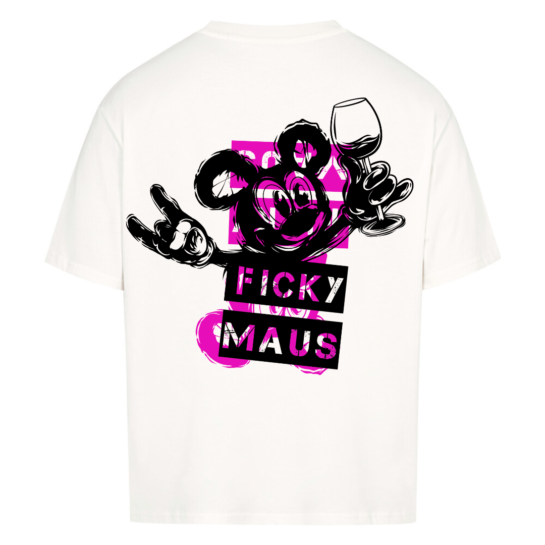 FICKY MAUS BACKPRINT - VACANCY OVERSIZED SHIRT